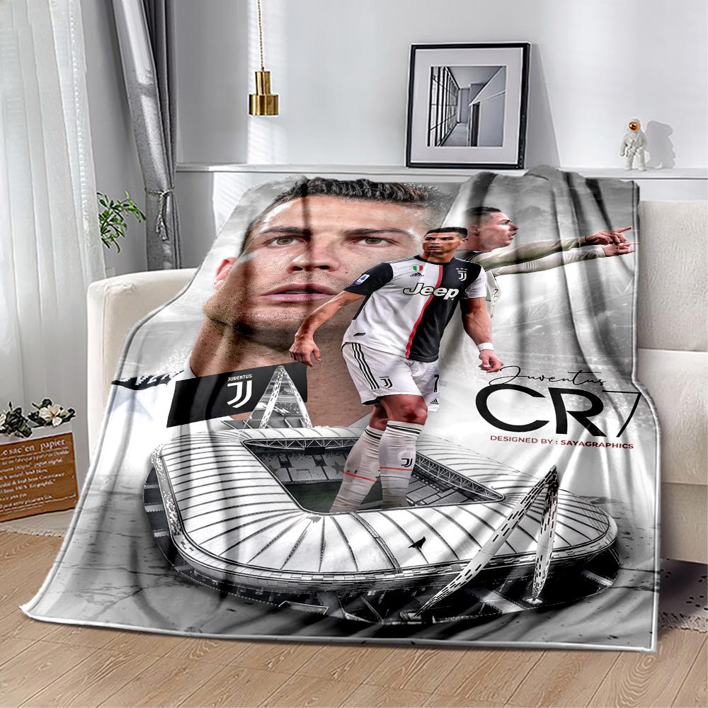 Cristiano Ronaldo Juventus Blanket Soft Warm Cozy Great for Bed Seaside Office for All Seasons Modern Style Best Holiday Gift for Friends Family