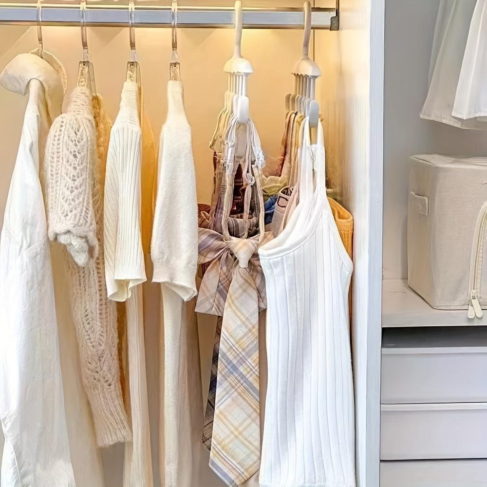 2pcs Multi functional rotating clothes hanger, suitable for ties, scarves, belts, and bags - a space saving wardrobe organizer