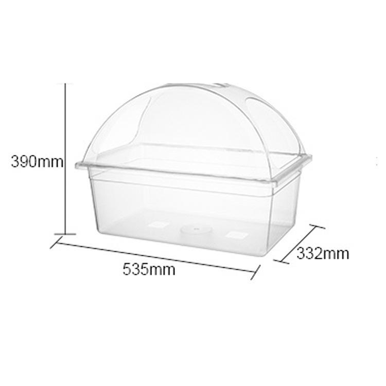 Large Transparent Food-Grade Plastic Tasting Plate with Lid