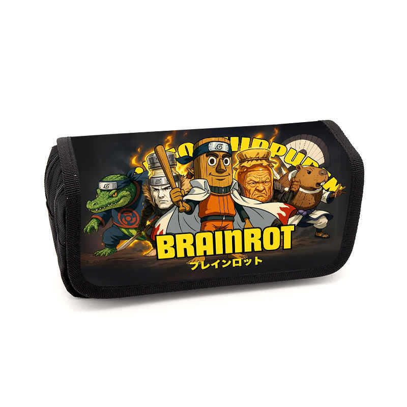 Brain Rot Pencil Case Animation Peripheral Storage Bag Stationery Pencil Case