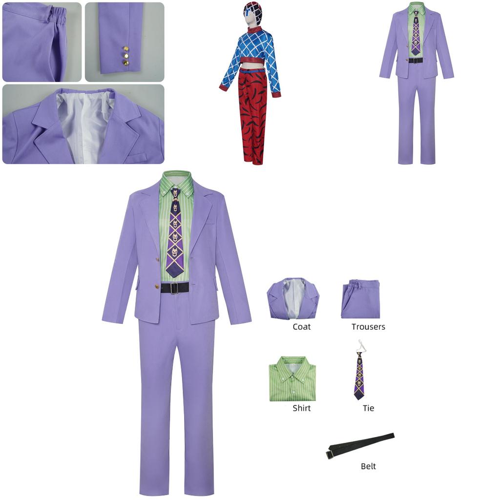 Jojos Bizarre Adventure Kira Yoshikage Guido Mista Cosplay Costume For Anime Role Play