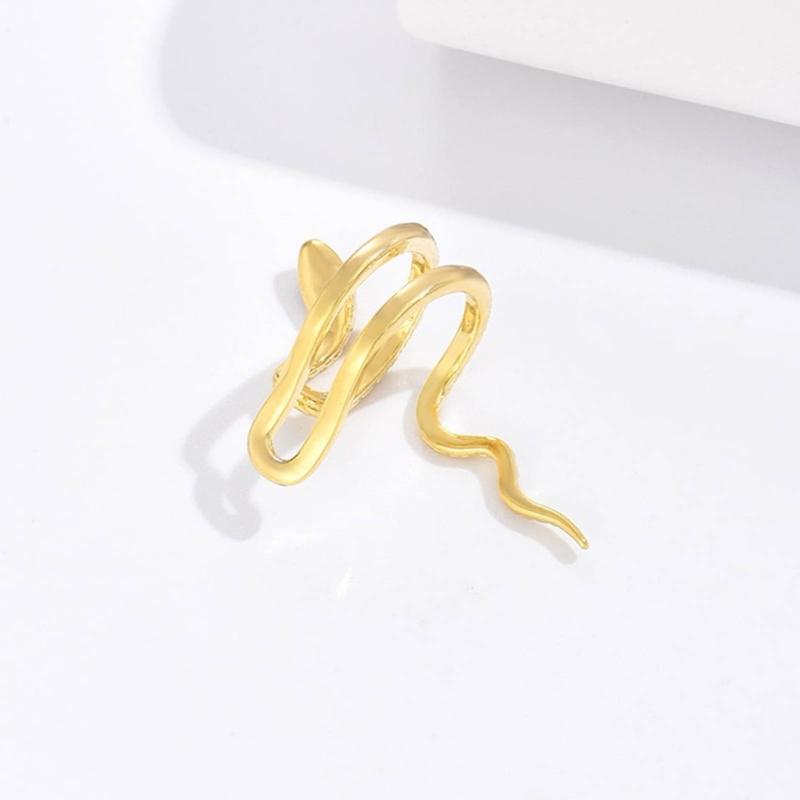 Dainty Clip On Snake Earrings Personality Animal Ear Clips Jewelry Fashion Punk Studs Earrings Snake Shaped Earring