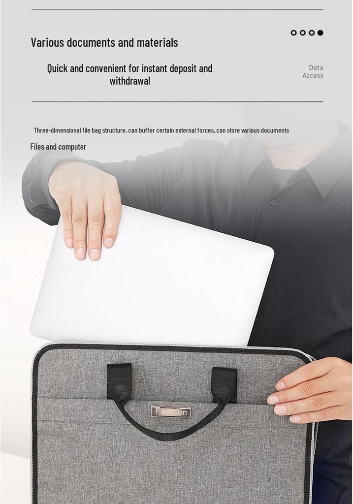 Men's Multi-Color Oxford Cloth 14" Business Casual Laptop Briefcase