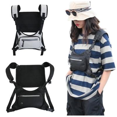 Vest Bag Waterproof Outdoor Functional Vest Tactical Tooling Chest Bag Hip-Hop Handsome Waistcoat Outerwear Portable Chest Bag