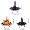 Witch Hat Headband for Adult Cosplay Party Costume Novelty Wizard Cap Hairband Holiday Masked Ball Headgear Accessories