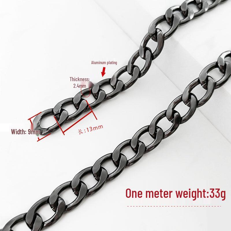 Nicht verblassender Aluminiumketten-Taschenriemen - Damen Crossbody Ersatzkette für DIY-Zubehör und Dekoration