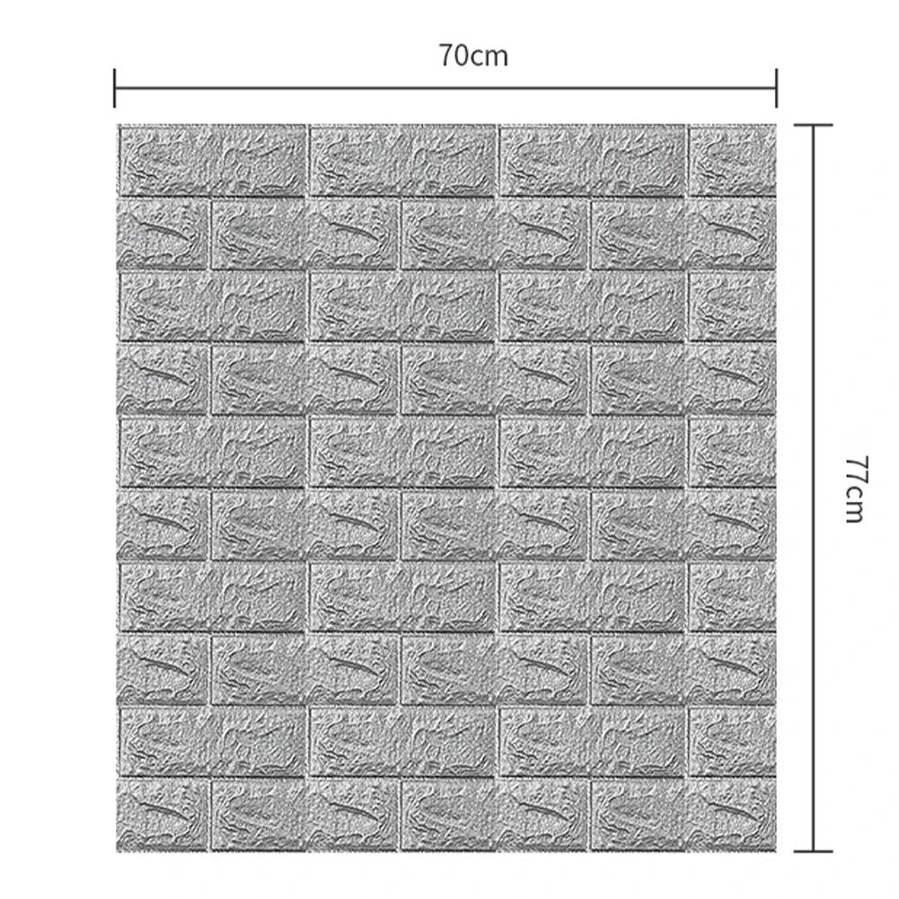 70cm*77cm*3m 3D Ziegelmuster Wandaufkleber Klebepaneel Wasserdichte Wohnzimmer Tapeten Heimdekoration Luxuriöse Heimdekoration