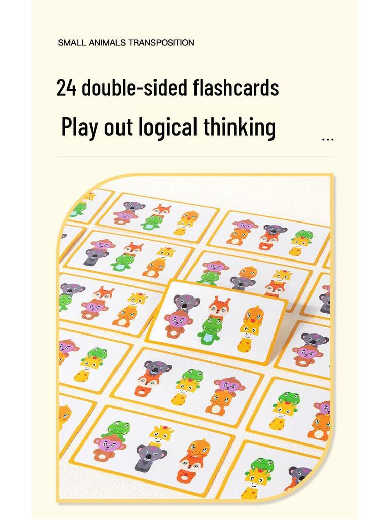 Children's Interactive Animal Park Queueing & Swapping Educational Blocks Tabletop Game