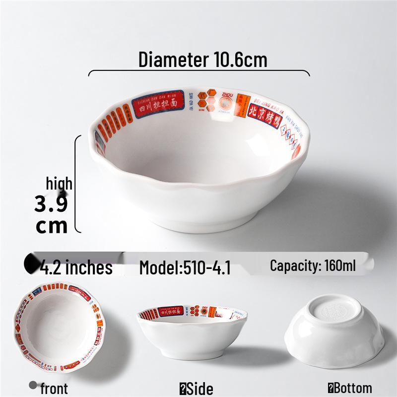 

Ретро-тарілка в гонконгському стилі з меламіну для чайної ресторації, для вечері, гарячого горщика, ранкового чаю, десерту, BBQ та Дай Пай Дун