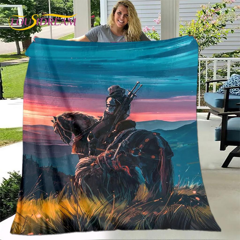 The Witcher Game Gamer Soft Plush Blanket,Flannel Blanket Throw Blanket for Living Room Bedroom Bed Sofa Picnic Cover Bettdecke