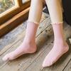 Fashion Lacework Frilly Ruffle Socks Cotton Soft High Quality Lady Girl Kawaii Cute Socks Solid Color Harajuku Retro Women Socks