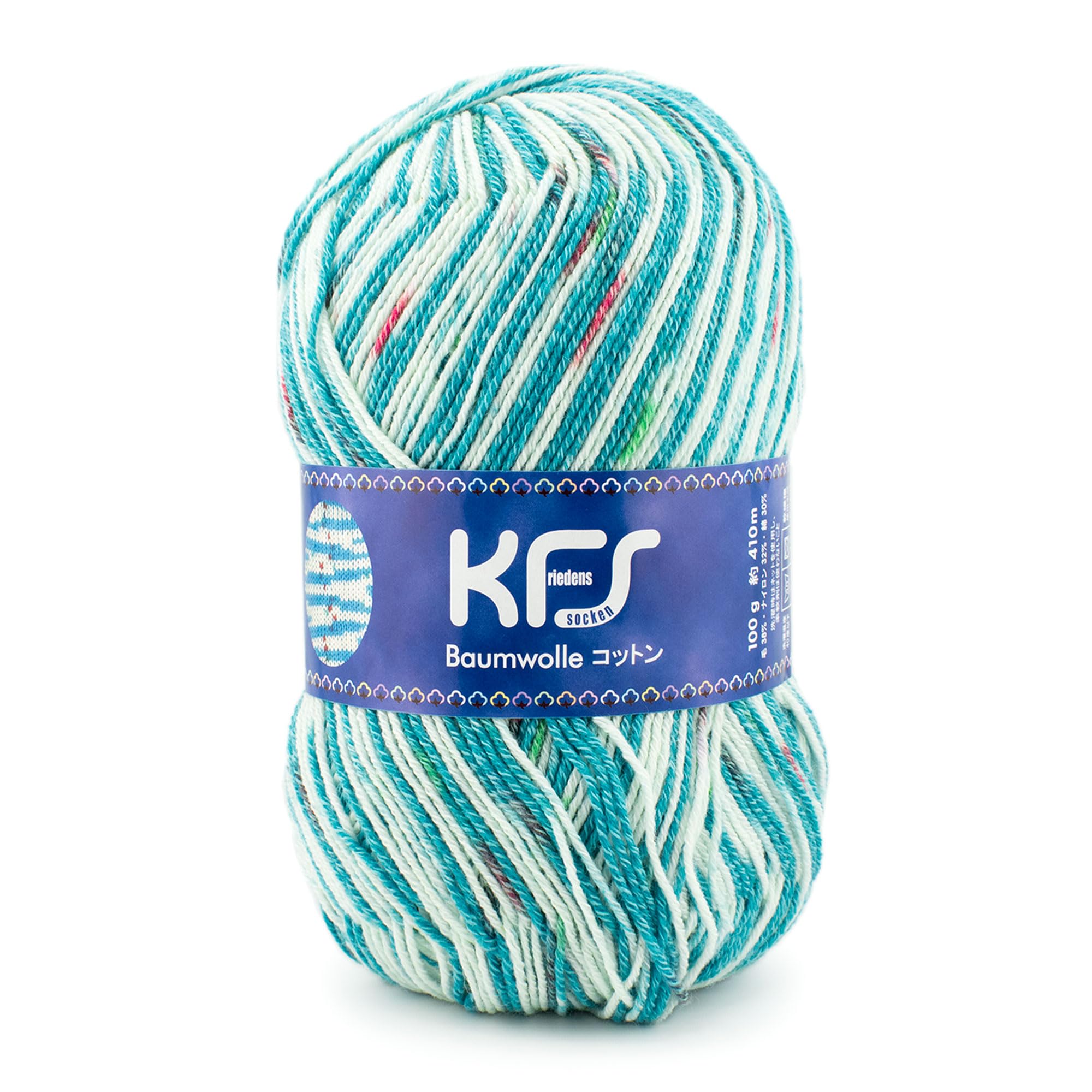 

Opal Original Cotton Sock Cotton Blue Moonstone Yarn, 4-ply, Blend, KFS267.