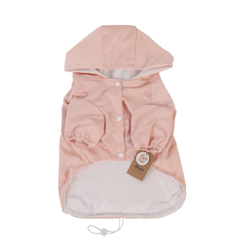 

Pet candy raincoat French bucket teddy outdoor waterproof clothes PU double rainproof and leak-proof dog suit poncho going out XL