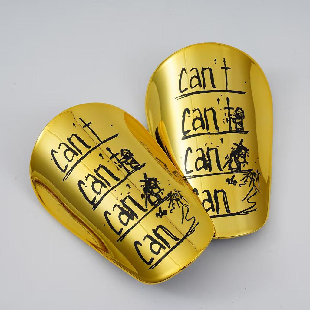 Electroplated Football Shin Guards with Plug-In Board for Protection