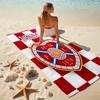 Personalized Royal Soccer Team Crest Beach Towel Microfiber Beach Towel Thin Absorbent for Beach Swimming Yoga Bath Sports. 0910123