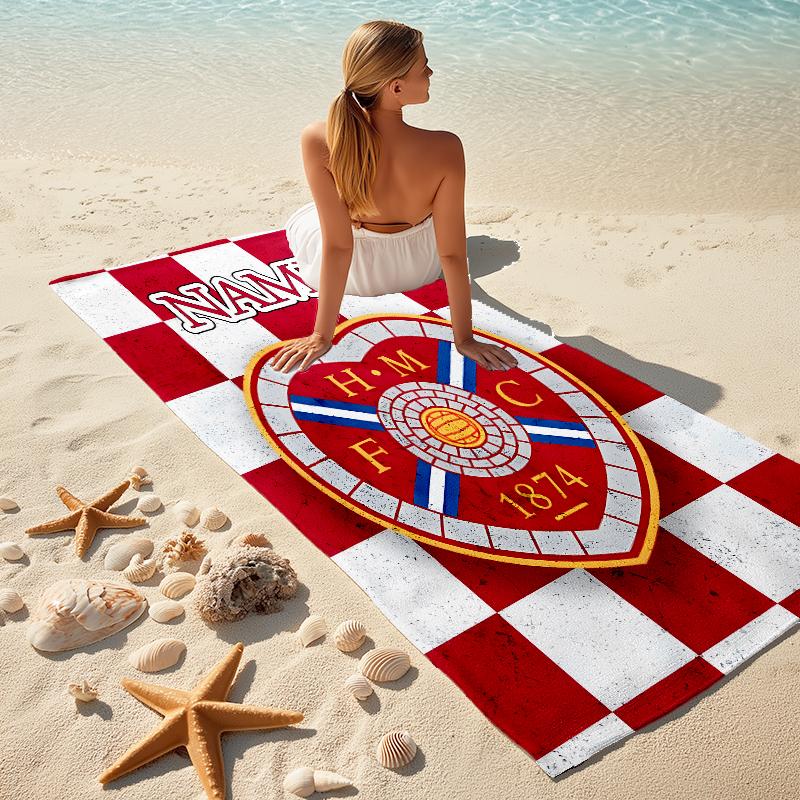 Personalized Royal Soccer Team Crest Beach Towel Microfiber Beach Towel Thin Absorbent for Beach Swimming Yoga Bath Sports. 0910123