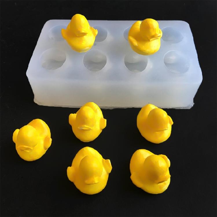 Lovely Cartoon Animal Candle Molds Little Yellow Duck Silicones Mould Ornament Molds Casting Mould Craft Supplies
