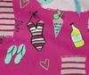 oneOone Cotton Flex Fuschia Pink Fabric Summer Beach Diy Clothing Quilting Fabric Print Fabric By Yard 40 Inch