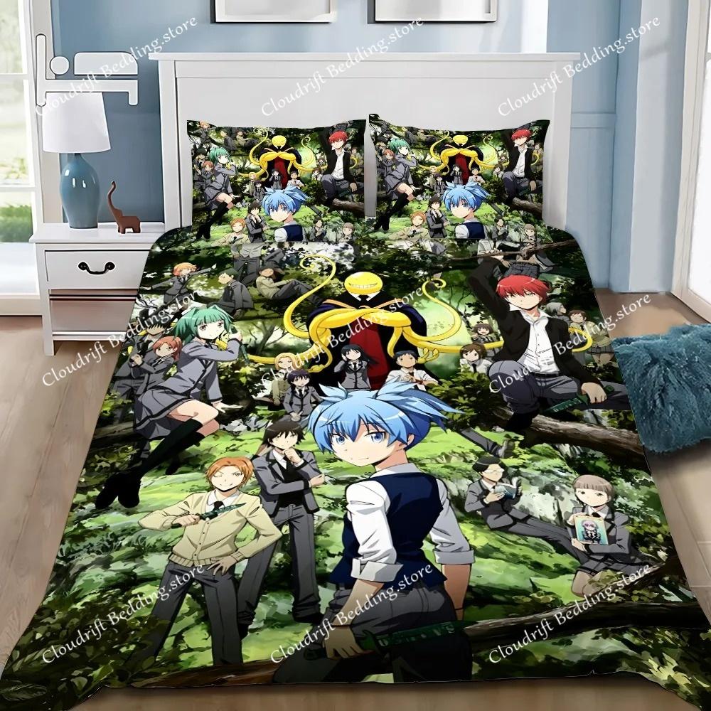 New 3d Printed Anime Assassination Classroom Duvet Cover Pillowcase Bedding Set Adult Boy Girl Bedroom Decoration Children Gifts