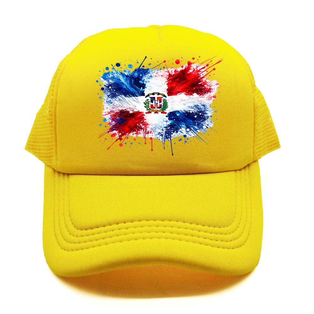 Dominican Republic Flag Baseball Cap Unisex Adjustable Mesh Hat Breathable DR Dominican Trucker Caps