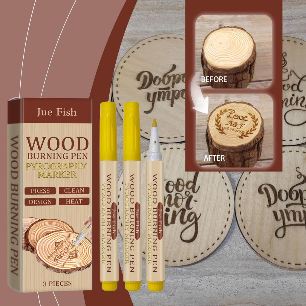 JUE FISH Holzbrandstift für Kinder-DIY-Bastelarbeiten