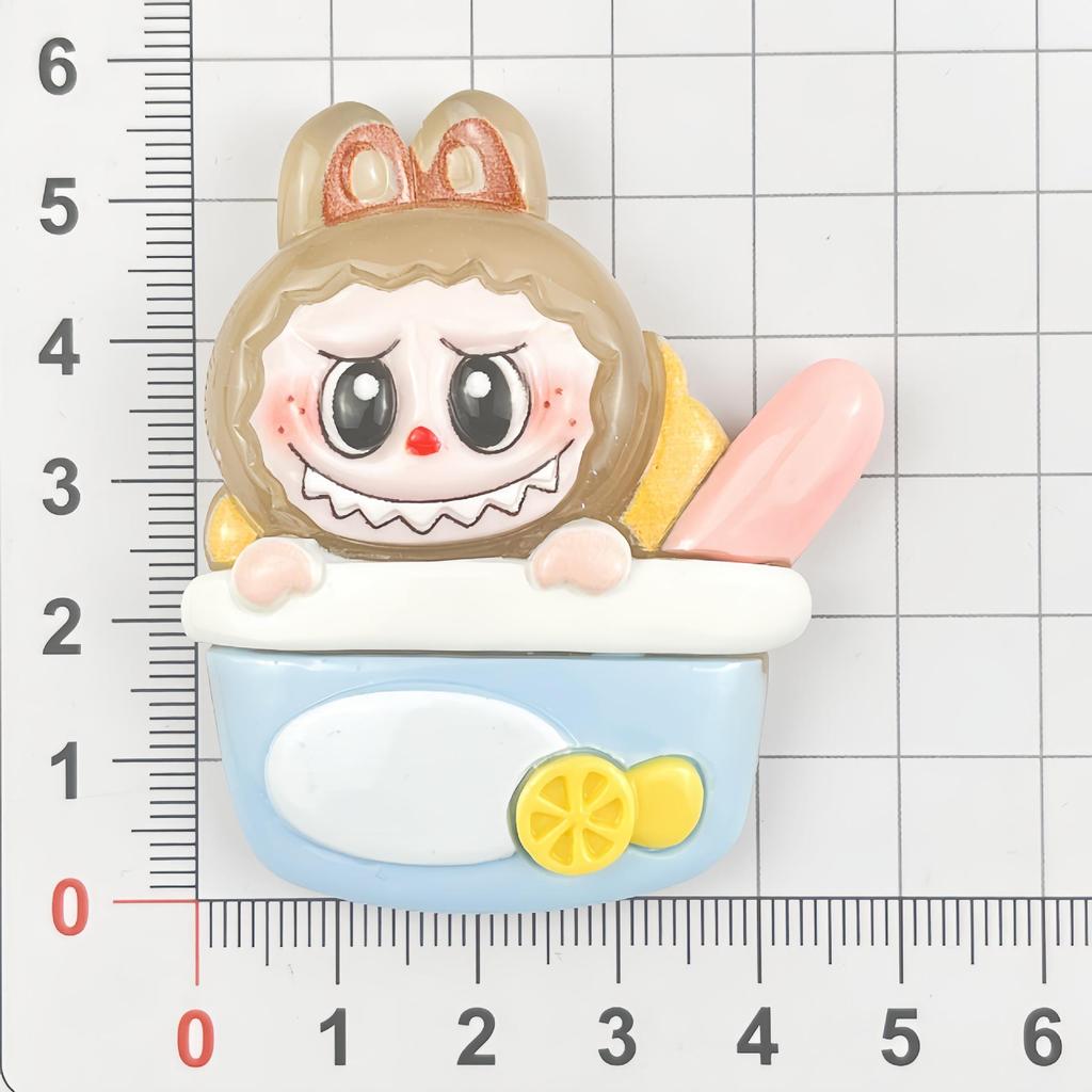 Cartoon Luminous Resin Accessories: Dessert Figures for Phone Cases, Hair Clips, Water Cups, Shoe Buckles, and Ornaments