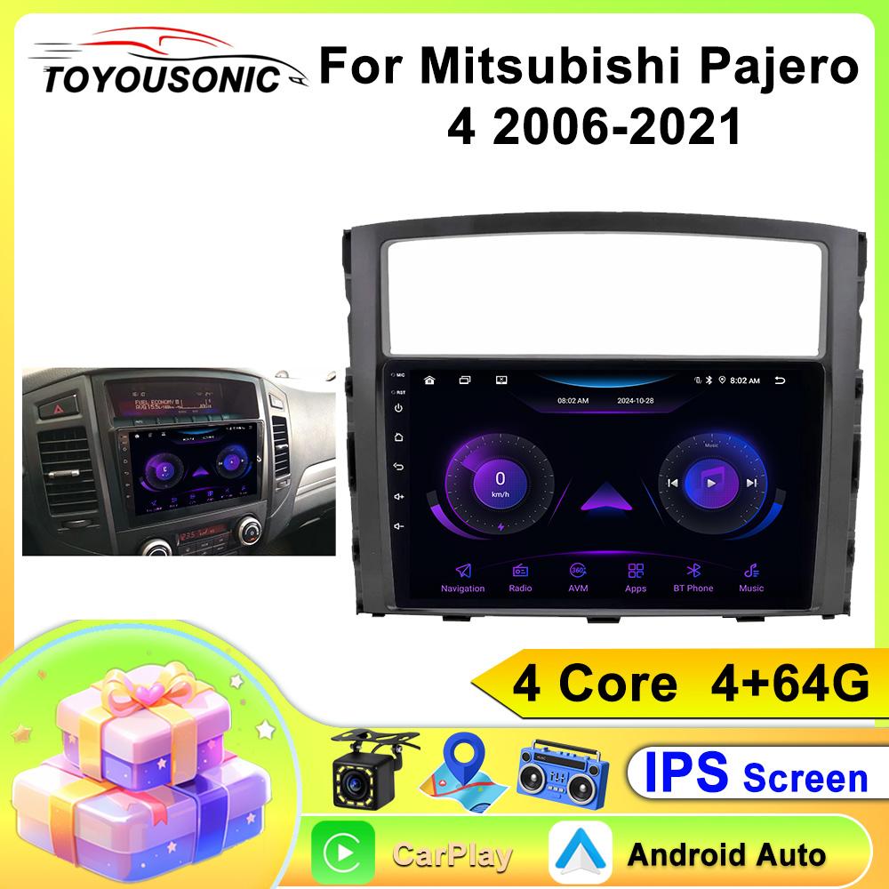 TOYOUSONIC 2 Din Android13 For Mitsubishi Pajero 4 2006-2021 Car Radio Multimedia Player GPS Navigation Autoradio Carplay Head Unit