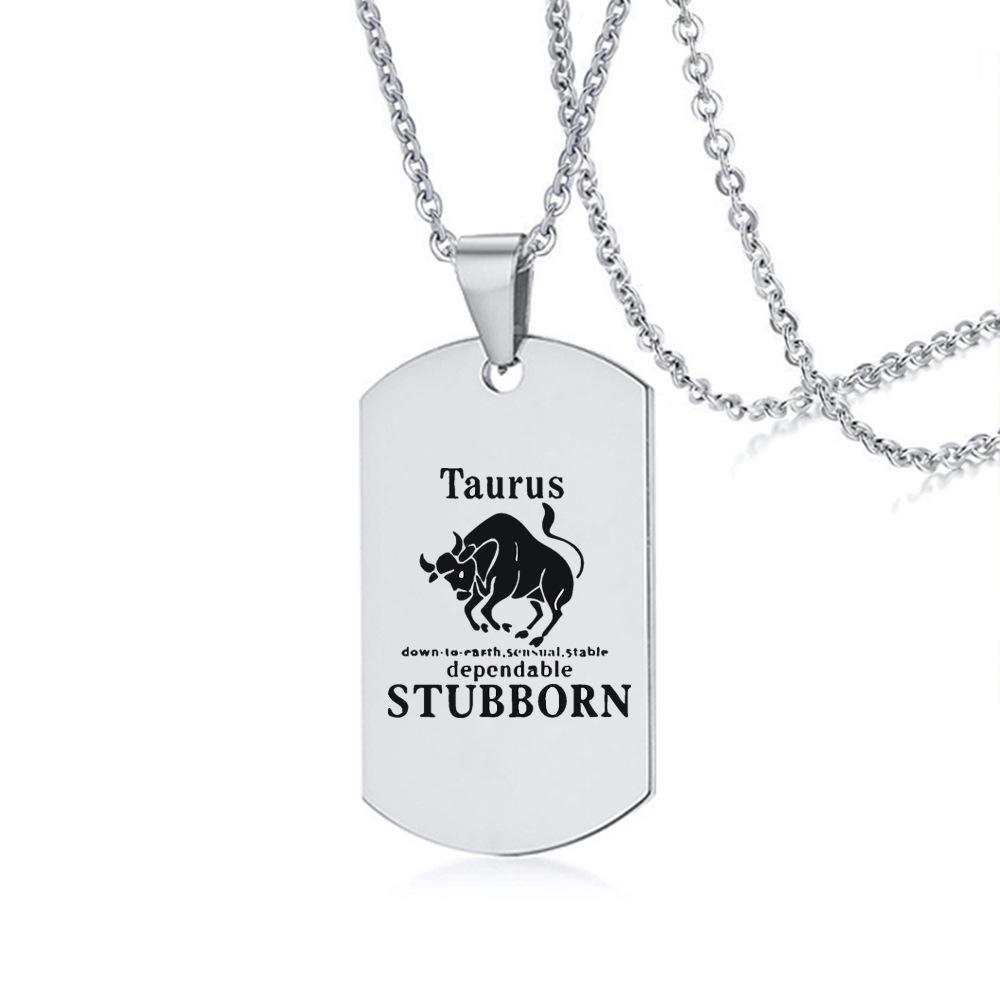 

Ожерелье со знаком зодиака для мужчин и женщин, 12 созвездий, цепочка из нержавеющей стали со скорпионом, ожерелье, подарок на день рождения, кулон, ювелирные изделия