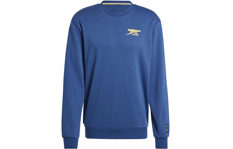 Мужские синие свитшоты Adidas Arsenal с круглым вырезом, умеренного кроя, regular fit, IU2072 XXL