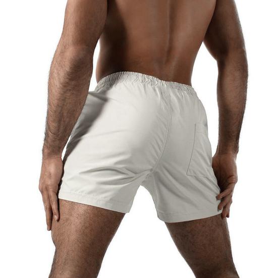 Men Fitness Shorts with Side Zipper Quick Drying Breathable Gym Workout Short Pants Elastic Waist Drawstring Athletic Running Sports Shorts