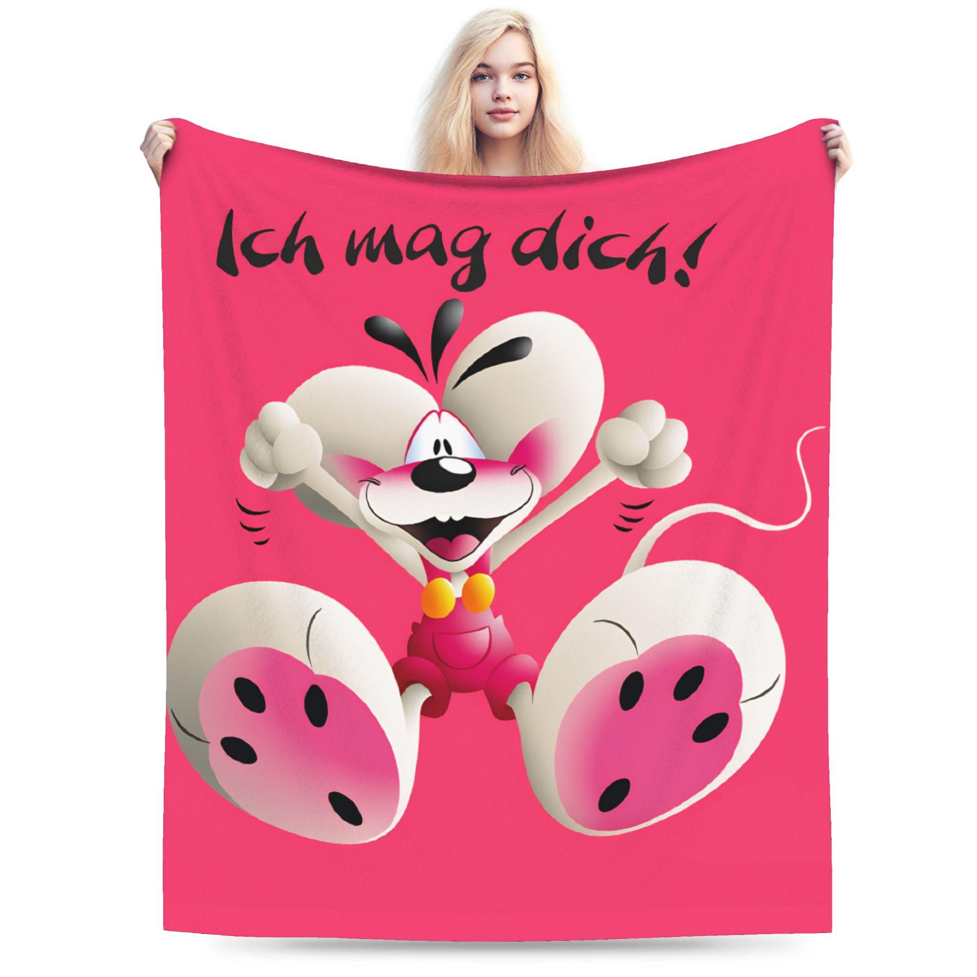 

Comic Cartoons Diddl Plush Blanket Children Flannel Throw Blanket For Couch Bed Super Soft Custom DIY Quality Bedspread Gift 70x100cm