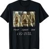 Skeletons Hear Speak See No Evil Halloween T Shirt