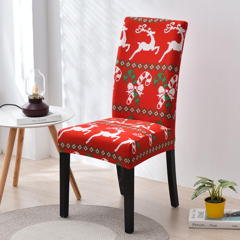 

Christmas decoration stretch covers chair cover for dining room office banquet chair protector elastic material armchair cover 1 piece
