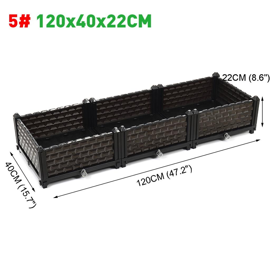 Raised Planter Grow Box Rectangular Flowerpot Elevated Garden Bed Garden Pots & Planters Vegetables Flowers Plants Grow Elevated