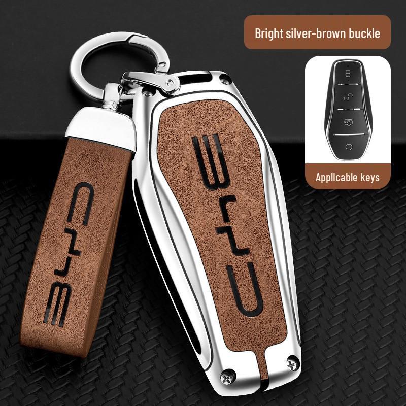 BYD Key Case Metal Shell: Anti-Lost Protection for Song PRO, Han, Tang, Song PLUS, Song MAX, Qin PRO Models.