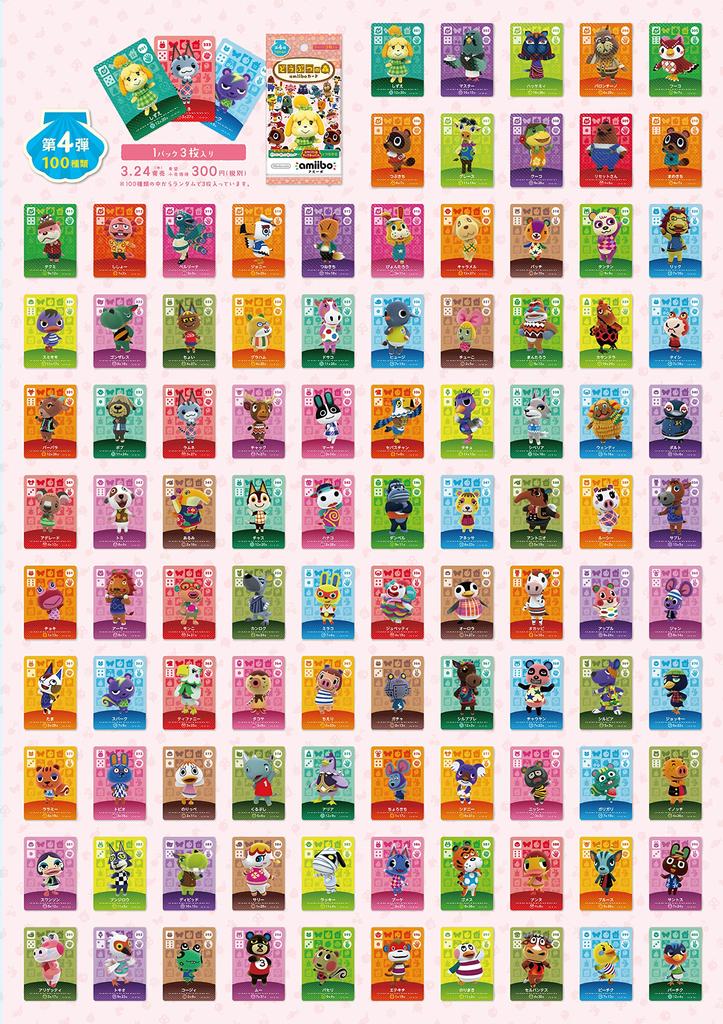 Animal Crossing Amiibo Card 4th Edition (1BOX 50 Packs Included)