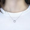 Hot-selling exquisite and simple s925 sterling silver flash diamond ring necklace women's fashion short collarbone chain