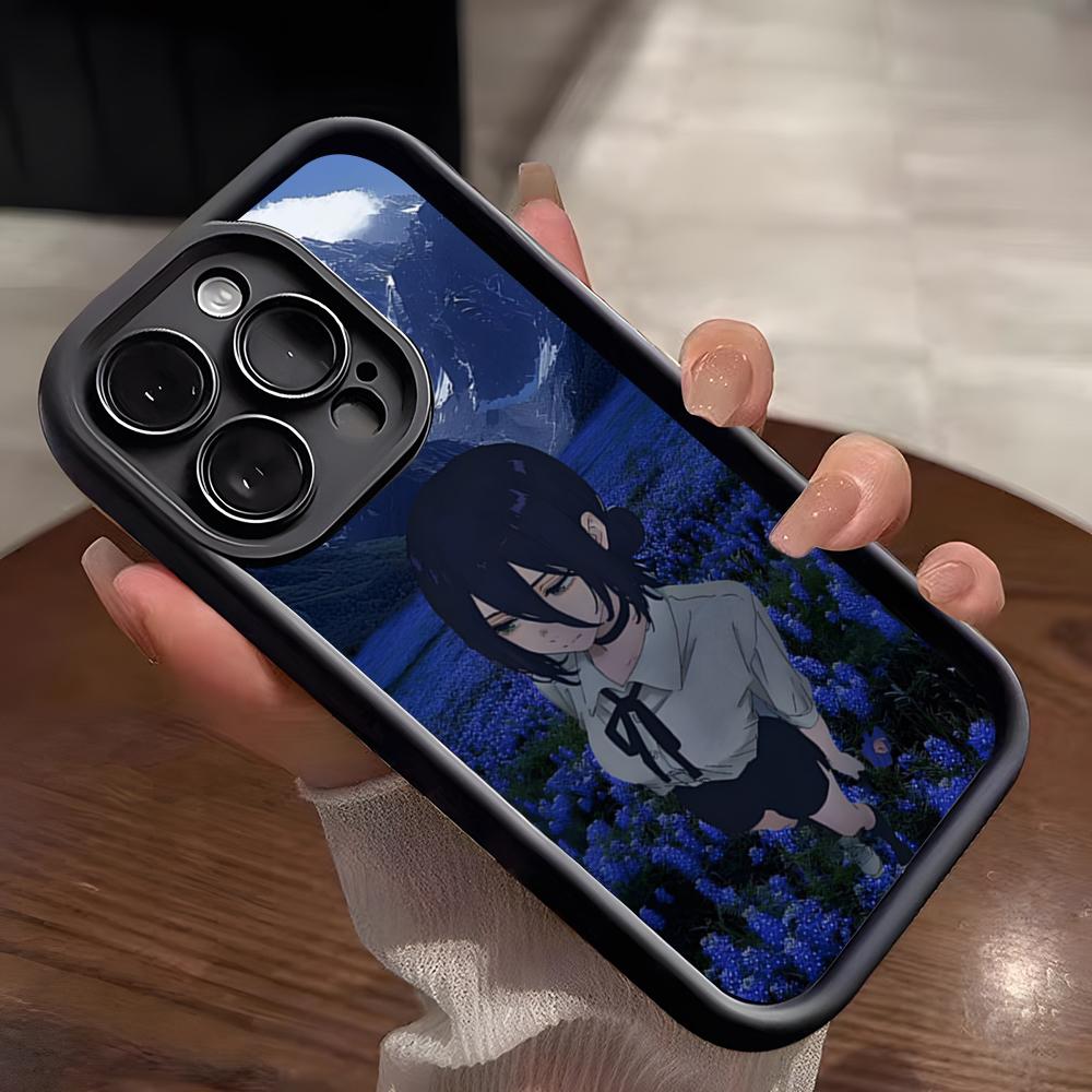 Reze Chainsaw Anime Phone Case For IPhone 17 Pro Max 15 Pro 16 14 Plus 12 13 Mini 11 Pro Shockproof Soft Cover