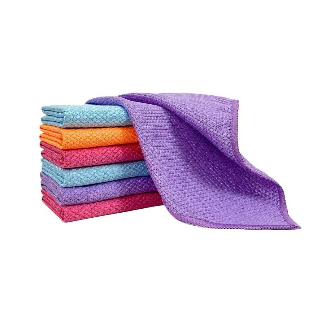 Absorbent Fish Scale Glass Cleaning Cloth – Lint-Free and Mark-Free