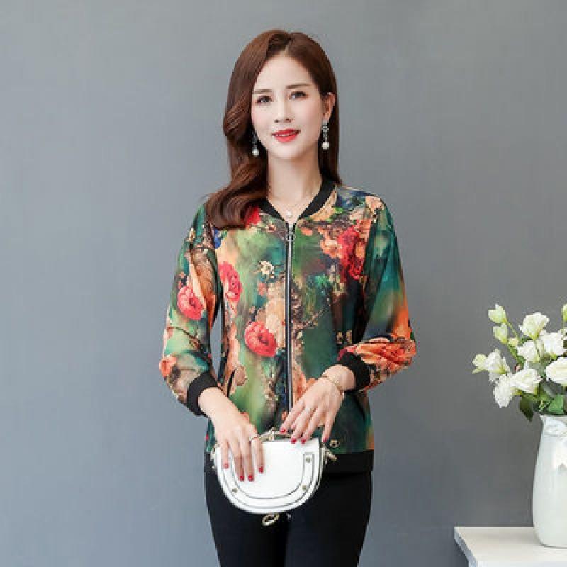 Kleine Jacke, Dünne bedruckte Baseball-Uniformjacke, Koreanischer Stil, Lässige kleine Jacke, Kurzjacke mit Sonnenschutz für Damen