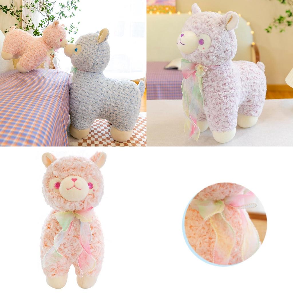 Cute Llama Alpaca Plush Toy For Girls Birthday Gift, Cartoon Lamb Stuffed Animal Pillow