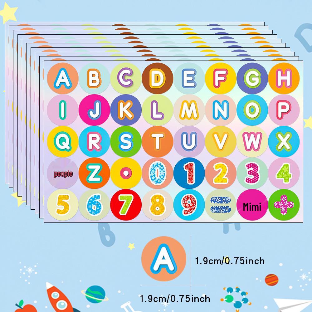 Waterproof Colorful Alphabet Stickers: European & American Home Décor, Personalized Toys & Stationery