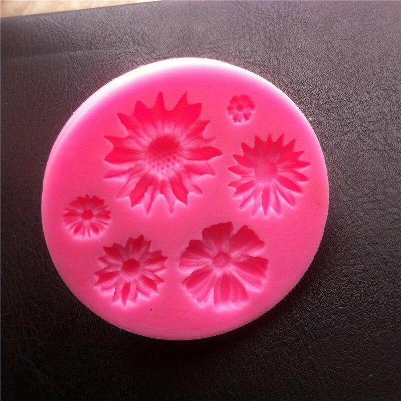 3D Daisy Flower Silicone Molds Fondant Craft Cake Candy Chocolate Ice Pastry Baking Tool Mould Fondant Tools