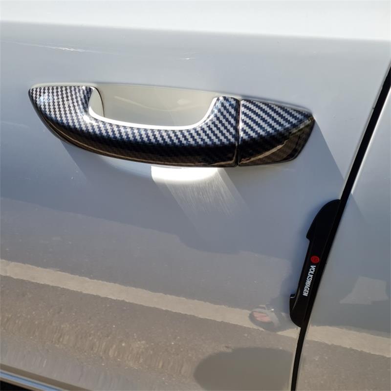 

Для Volkswagen VW Golf 6 MK6 Skoda SUPERB 2009 2010 2011 2012 2013 ABS хромированное углеродное волокно накладки на дверные ручки автомобиля