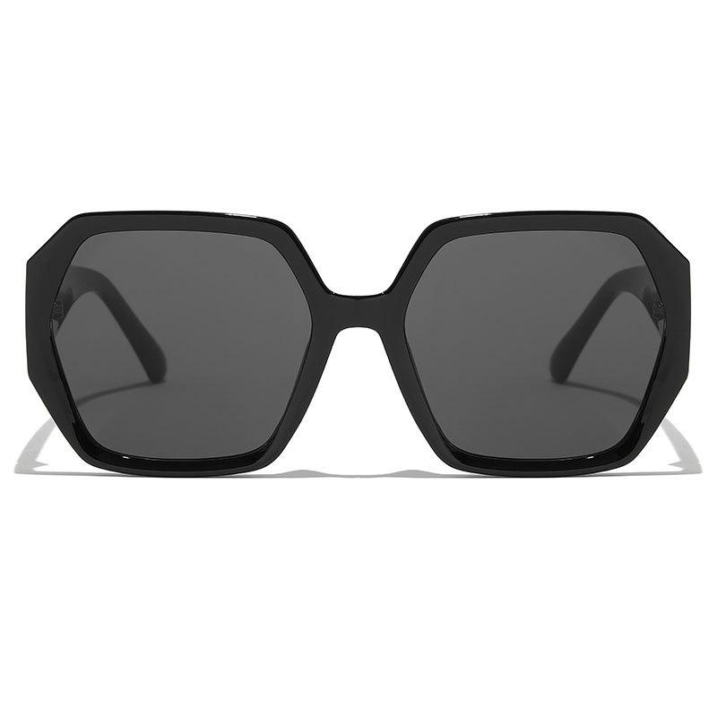Classic slim large frame polygonal sunglasses women street shot concave shape sunscreen sunglasses