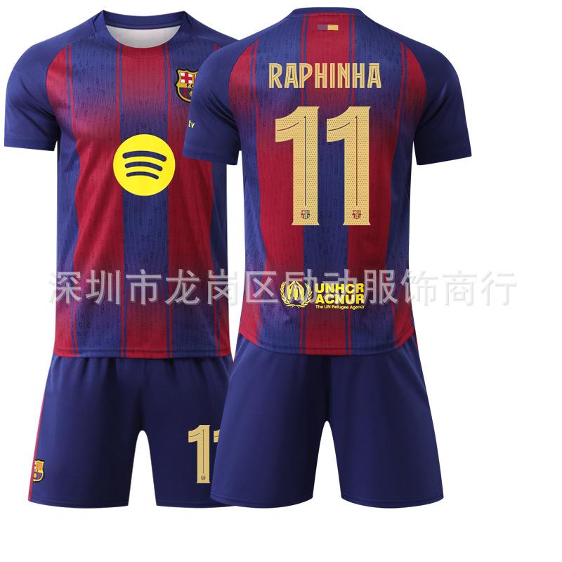 26 sezóna 10 Messi Ne. 19 Yamal dres sportovní dres Barcelona domácí Liga mistrů fotbalový dres sada