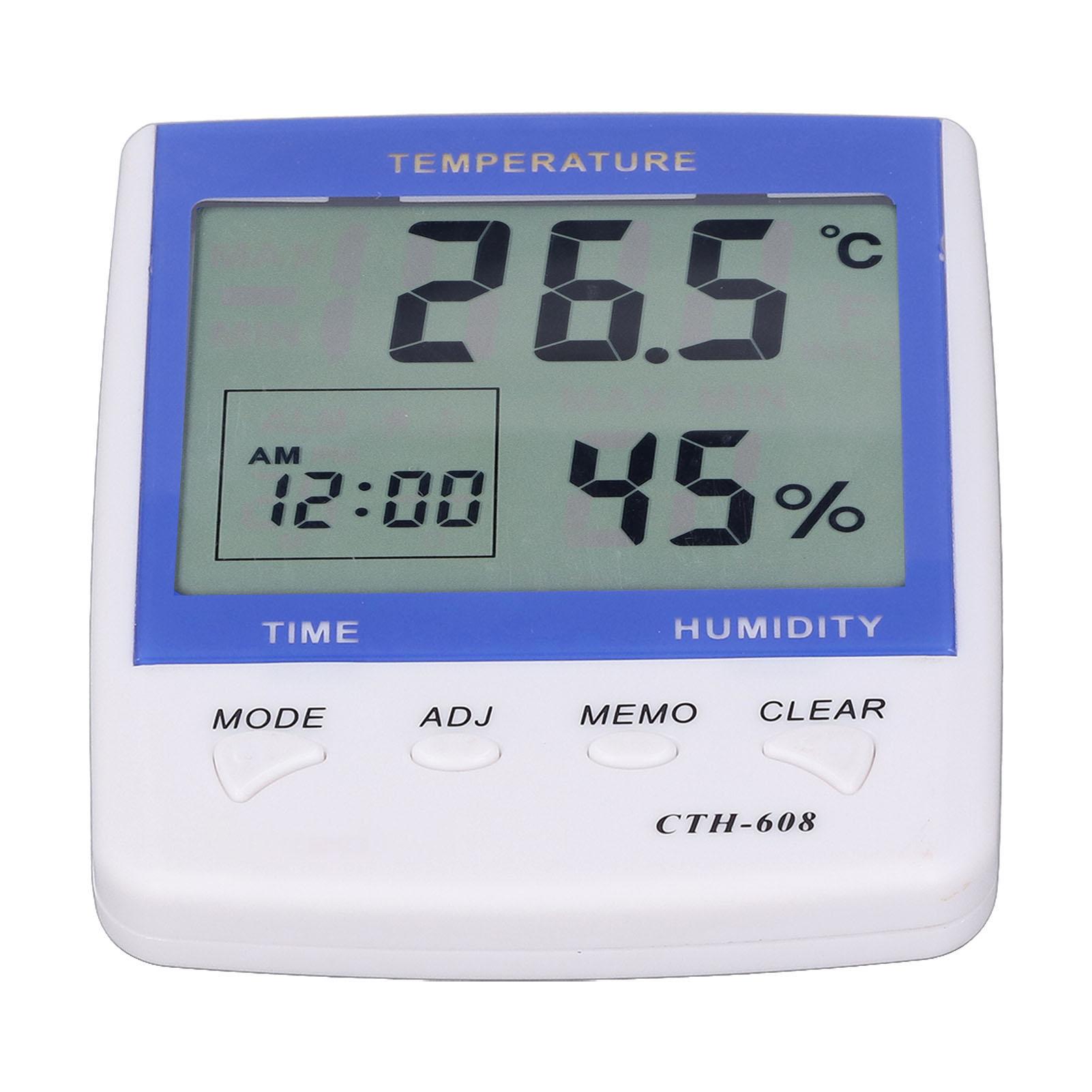 

Thermometer Hygrometer Temperature Humidity Meter Digital Display Electric Clock for Home