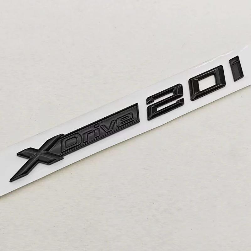 3D ABS Chrome Black Car Letters Logo XDrive 20i 20d Badge Rear Trunk Emblem Side Door Sticker Decals For BMW XDrive Accessories Af2