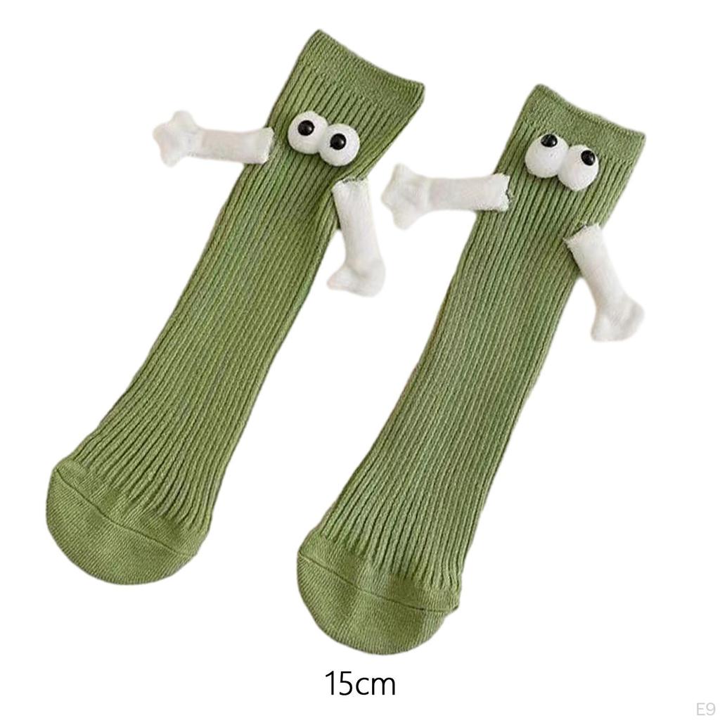 Mittellange Süße Socken Bequem für Damen Herren Paar Händchen haltend