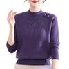 Mom's Warm Velvet Knit Sweater for Autumn & Winter - Ideal for Middle-aged & Elderly